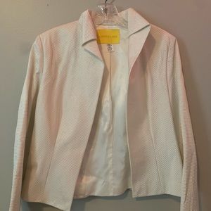 White and Gold Lined Blazer
